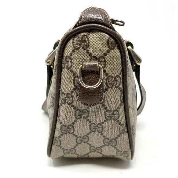 Gucci Vintage GG Monogram Supreme Web Small Handbag PVC Leather  Beige Brown - Picture 6 of 16